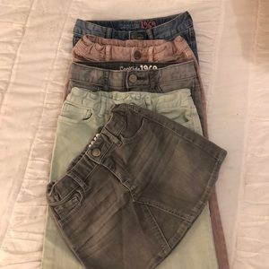 Lot of girls Gap jeans and a mini skirt